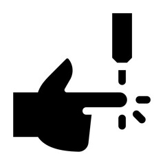 Blood Test Glyph Icon Vector