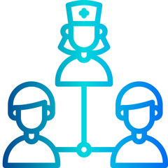 Nurse blue outline icon