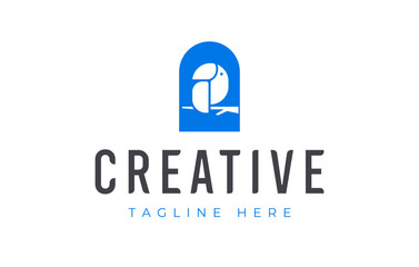 Parrot Toco Toucan Bird Logo Design Template