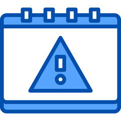 Alert blue outline icon