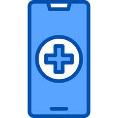 Medical Application blue outline icon