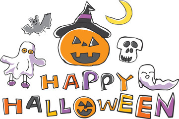 ハッピーハロウィンのイメージイラスト