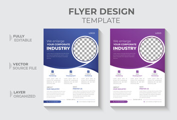 Creative modern vector flier concept, Flyer template layout design, Corporate business flyer mockup