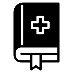 Obraz premium glyph, silhouette, fill, information,book,tutorial,dictionary, education icon