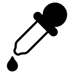 glyph, silhouette, fill, eye dropper,picker,color picker,pipette,dropper icon