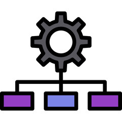 Hierarchy filled outline icon