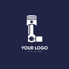 Letter L Piston Logo Design Vector Icon Graphic Illustration