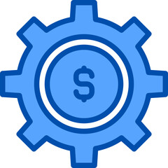 Dollar filled outline icon