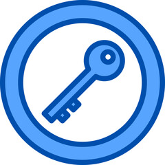 Key filled outline icon
