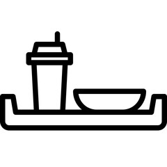 Serving dish outline icon