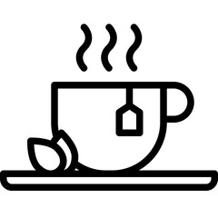 Tea outline icon