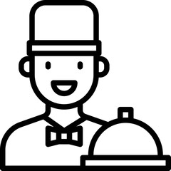 Waiter outline icon