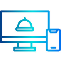 Online order outline icon