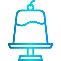 Pudding outline icon