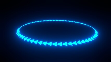 Pfeile, rund, Kreis, leuchten, neon, drehen, Drehung, rotation, dynamisch, Dynamik, Kreislauf, recycling, blau