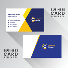 Creative and clean corporate business card template. Vector illustration. Stationery design.