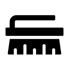 Cleaning Brush Glyph Icon Vector