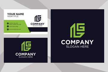 Letter LG logo suitable for company with business card template