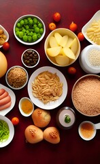 A picture of the food on the table. Ingredients. 