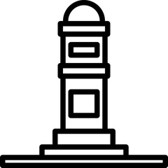 Postbox outline icon
