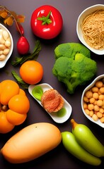 A picture of the food on the table. Ingredients. 