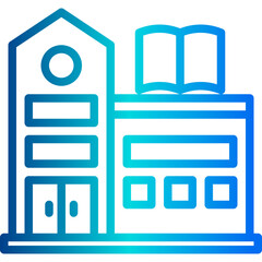 Library outline icon