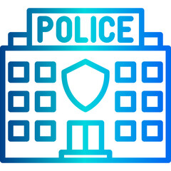 Police station outline icon