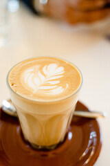 飲み物素材　ラテアートの壁紙