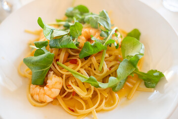 クリームパスタの食べ物素材