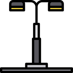 Lamp post_1 blue outline icon