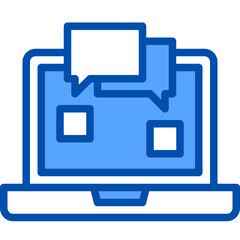 Chat box filled outline icon