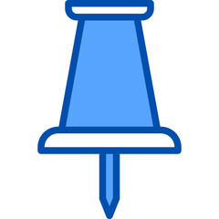 Pin filled outline icon