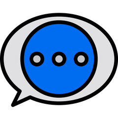 Speeh bubble filled outline icon