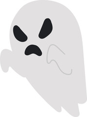 spooky halloween ghost isolate items design