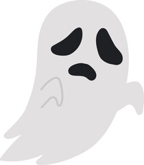spooky halloween ghost isolate items design