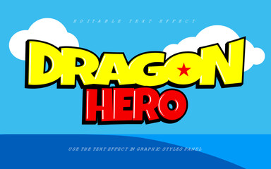 Dragon hero editable text effect template