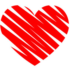 Fototapeta premium Hand drawn rough marker heart