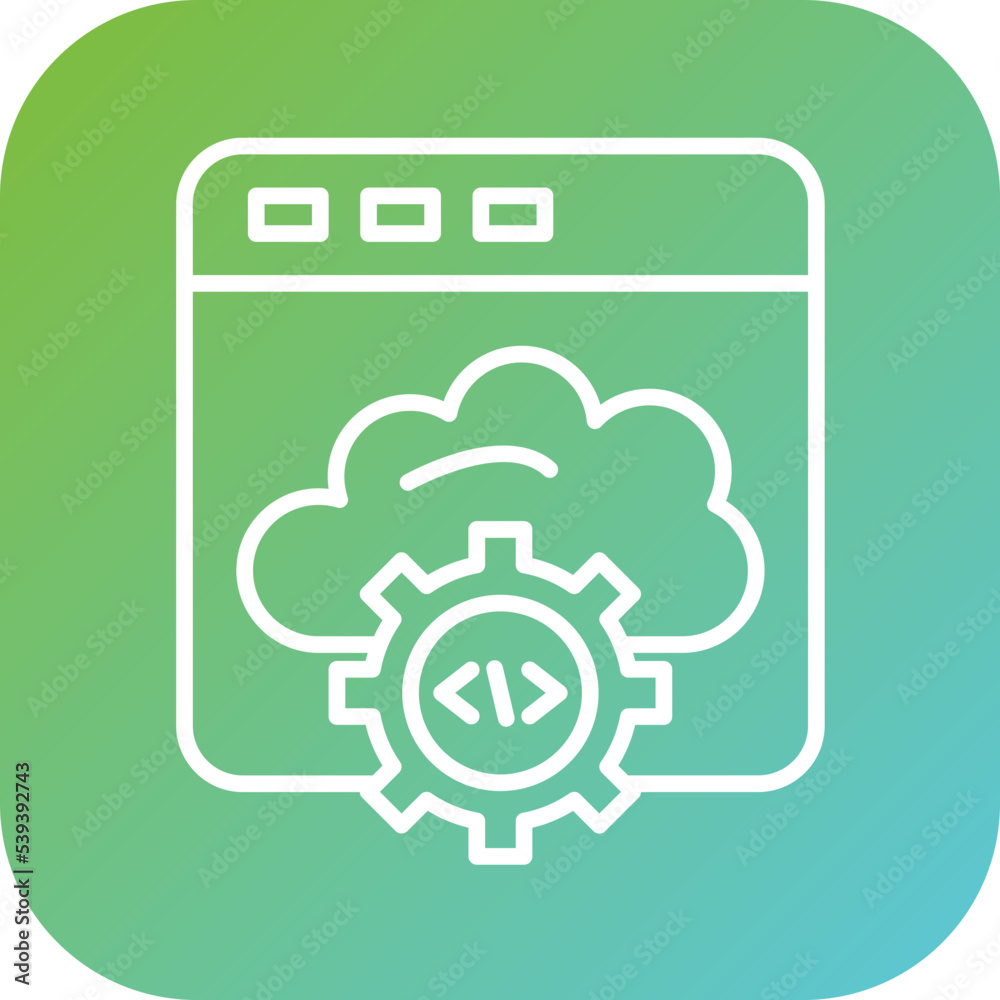 Wall mural web api icon style