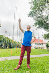 An active aging elderly who is a bird collector 