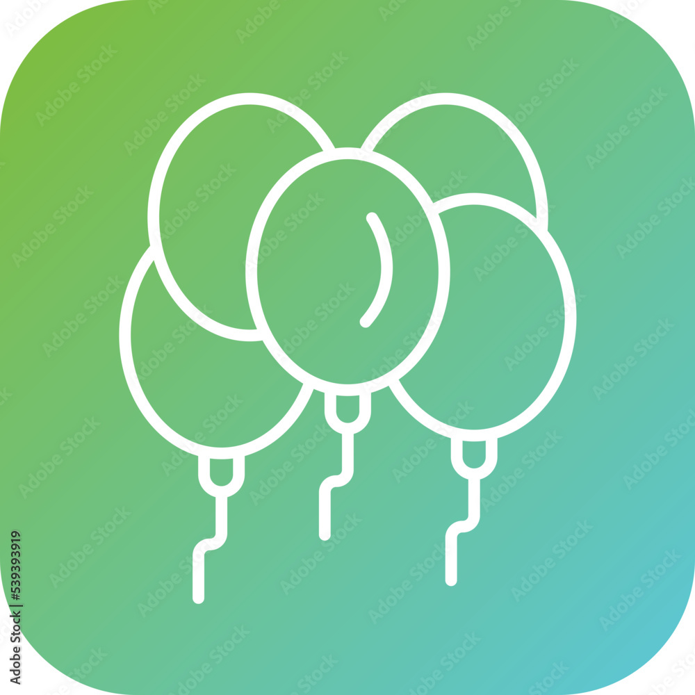 Wall mural balloons icon style