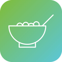 Cereal Bowl Icon Style