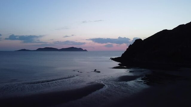 Pink Sunrise Punta Bufeo Baja Mexico