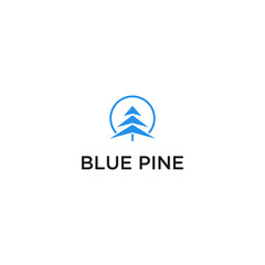 Fototapeta premium blue pine logo creative design