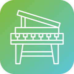 Wooden Piano Icon Style