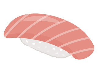 中トロの握り寿司のイラスト