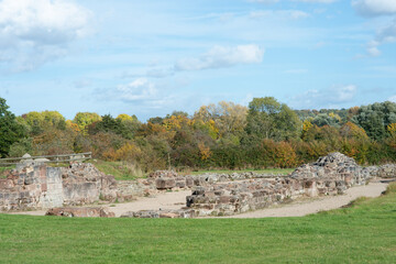 Fototapeta na wymiar ruins of bordesley abbey reddidditch, england uk