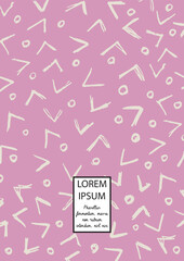 Vector Abstract Hand Drawn Scribble Cover. Minimal Artistic Sketch Poster.