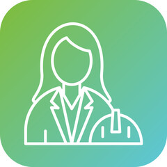 Female Engineer Icon Style