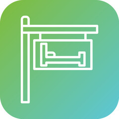 Hotel Sign Icon Style