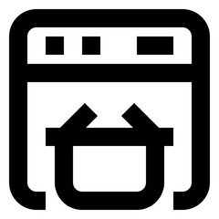 Icon Online Shop With Style Outline